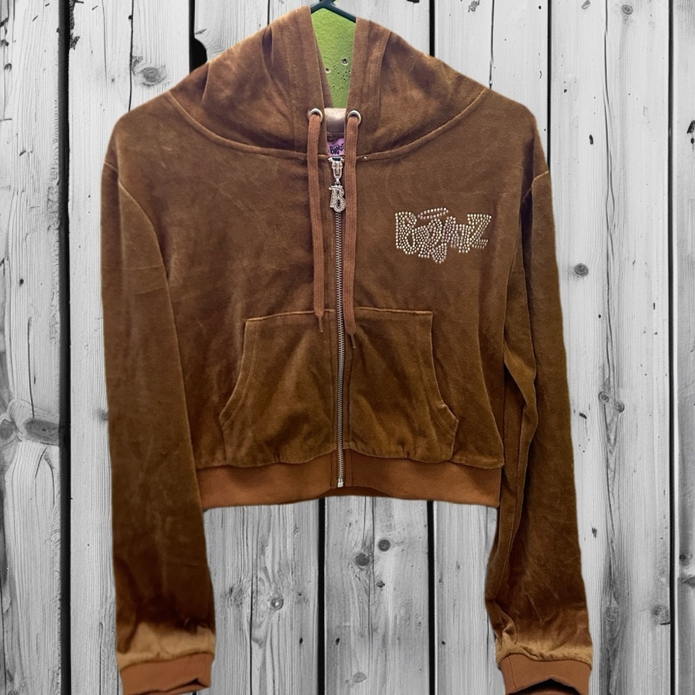 Dolls Kill x Bratz Women’s Brown Velour Bomber Jacket L